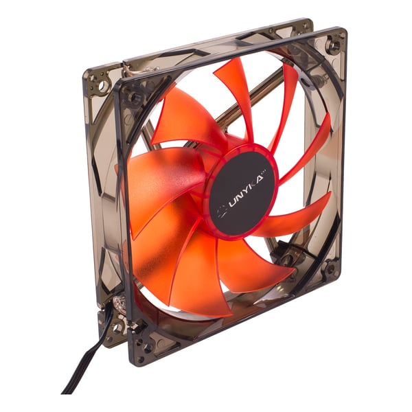 UNYKAch 51792 Computerkølesystem Computerkabinet Ventilator 12 cm Grå, Transparent