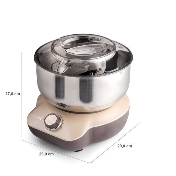 Imetec Cake Lover Seisova tehosekoitin 1500 W Beige, Ruskea, Ruostumaton teräs