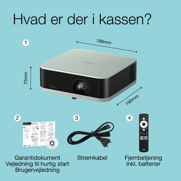 Epson Home Cinema Lifestudio Pop — EF-61G isgrøn