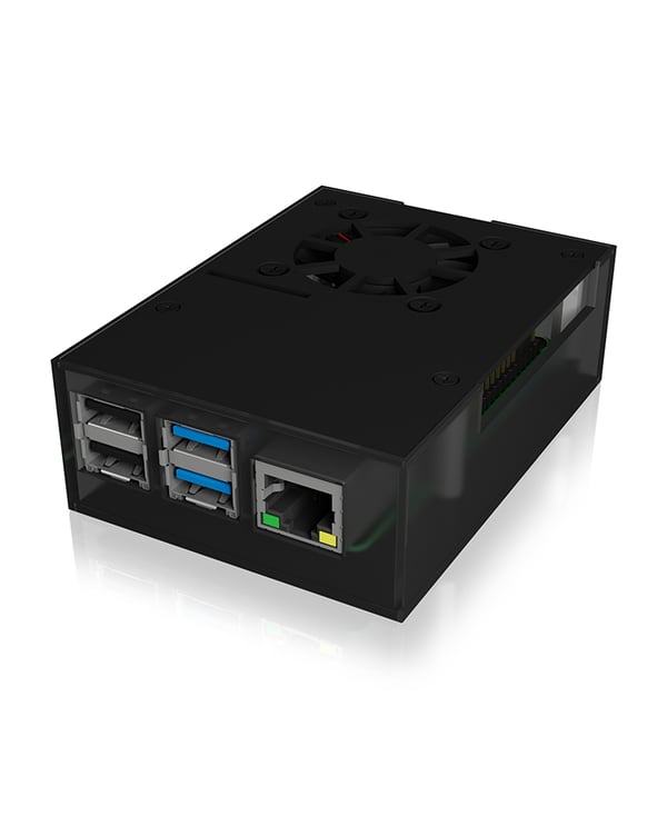 ICY BOX IB-RP108 Kotelo Antrasiitti, Musta