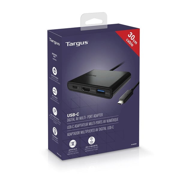 Targus ACA929EU kannettavien tietokoneiden telakka ja porttitoistin Langallinen USB 3.2 Gen 1 (3.1 Gen 1) Type-C Musta