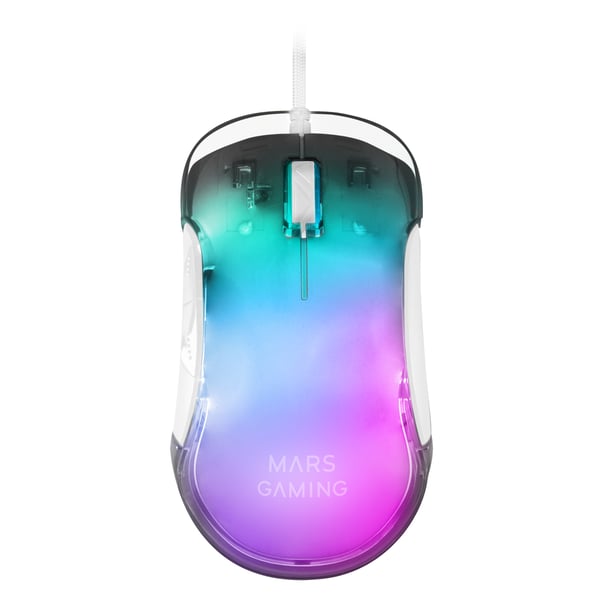 Mars Gaming MMGLOWW mus Spil Højre hånd USB Type-A Optisk 12800 dpi