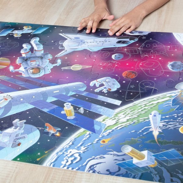 Melissa & Doug Outer Space Glow-in-the-Dark Kuviopalapeli 48 kpl Avaruus