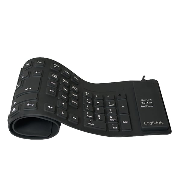LogiLink ID0019A näppäimistö Universaali USB QWERTZ Saksa Musta