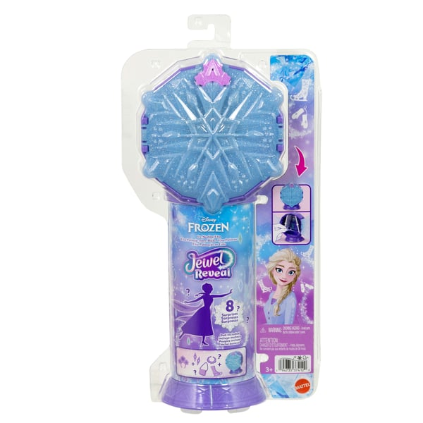 Disney Frozen Disney Frost Jewel Reveal Elsa-skøjteløberdukke med 8 overraskelser, inkl. smykkeskrin og tilbehør