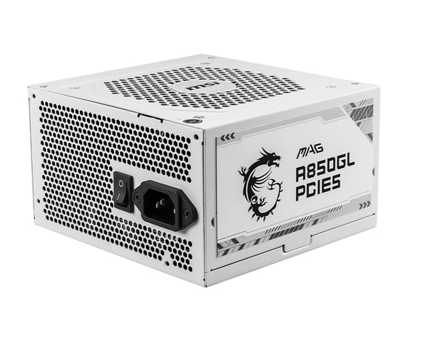 MSI MAG A850GL PCIE5 WHITE enhed til strømforsyning 850 W 20+4 pin ATX ATX Hvid MSI MAG A850GL PCIE5 WHITE enhed til strømforsyning 850 W 20+4 pin ATX ATX Hvid