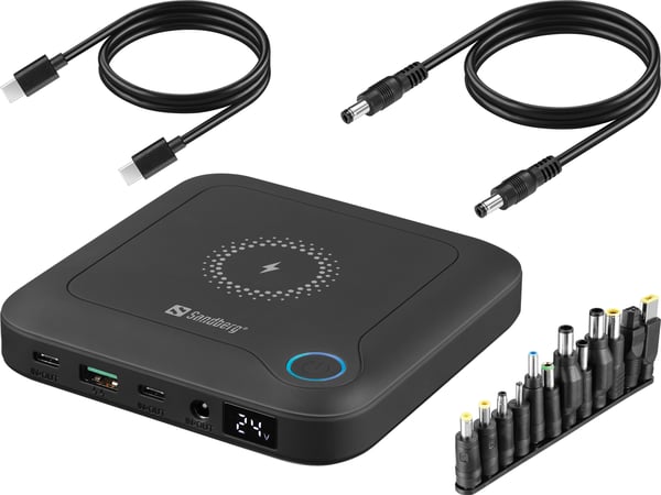 Sandberg 421-46 akku- ja paristolaturi Litiumioni (Li-Ion) 25000 mAh Langaton lataaminen Musta