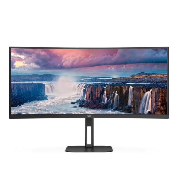 AOC V5 CU34V5C/BK computerskærm 86,4 cm (34") 3440 x 1440 pixel Wide Quad HD LED Sort