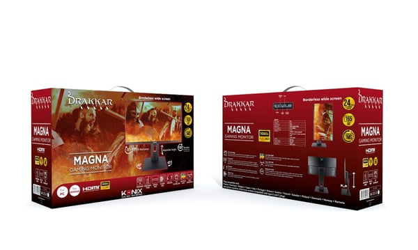 Konix Drakkar KX DK MAGNA 24' 165HZ MONITEUR platta pc-skärmar 61 cm (24") 1920 x 1080 pixlar Full HD LED Svart