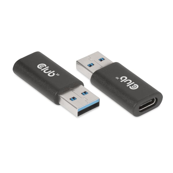 CLUB3D CAC-1525 kabelomvandlare (hane/hona) USB A USB TYPE C Svart