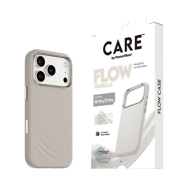 PanzerGlass CARE™ by ® Flow Case Vanilla m. MagSafe iPhone 18 Pro | 17 Pro