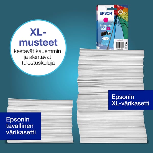 Epson Yksittäispakkaus, Magenta 406 sateenvarjo DURABrite Ultra -muste