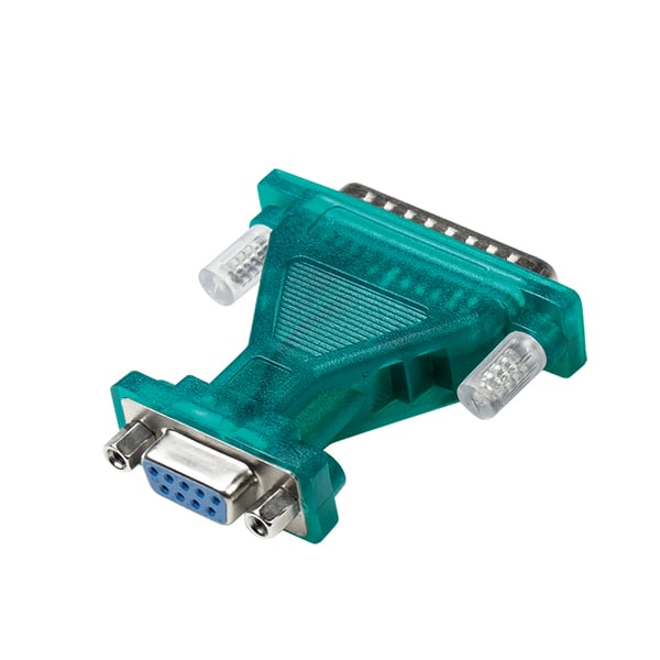 LogiLink UA0042B konverterare/repeaters/isolatorer USB 2.0 RS-232 Grön, Transparent