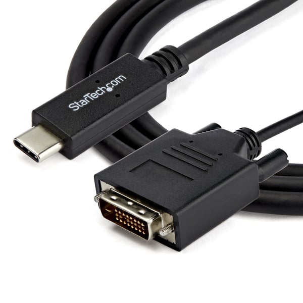 StarTech.com 2 m USB-C till DVI-kabel - 1920 x 1200 - Svart