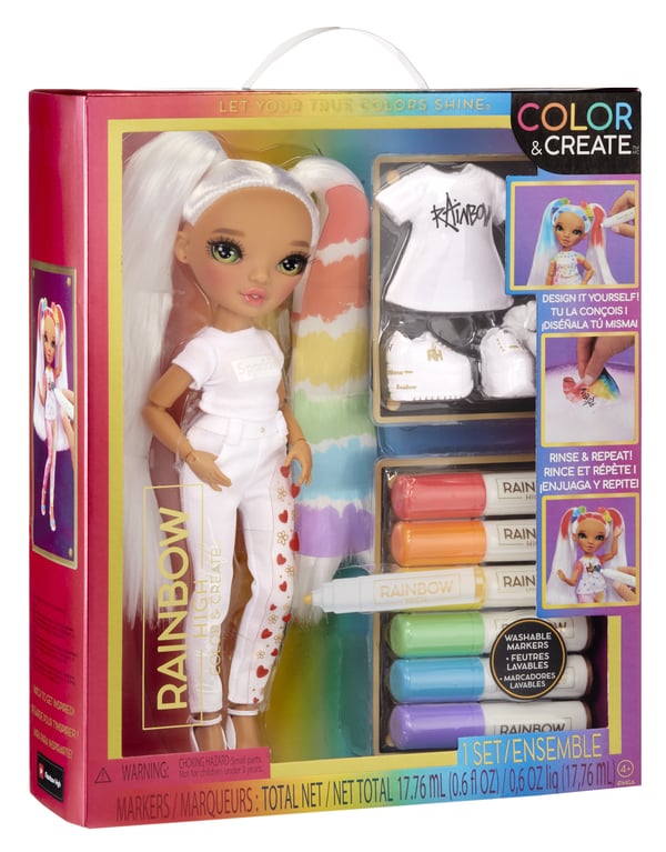 Rainbow High Color & Create Fashion Doll- Character 3 (green eyes)