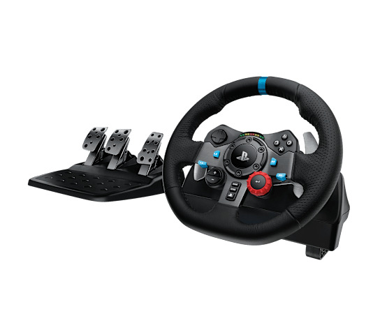 Logitech 991-000486 spil-controller Sort USB Rat + pedaler + headset Analog/digital PlayStation 5, PlayStation 4, PC