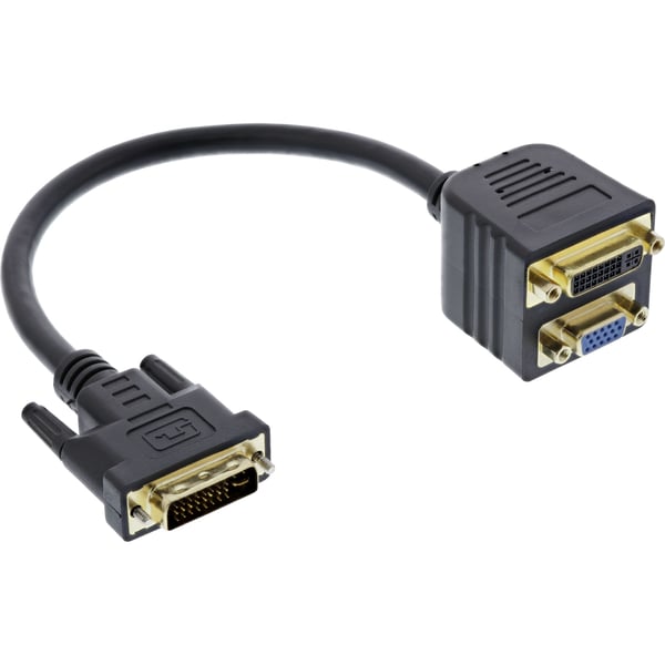 InLine 17301 kabel kønsskifter DVI-I DVI-I + VGA (D-Sub) Sort InLine 17301 kabel kønsskifter DVI-I DVI-I + VGA (D-Sub) Sort