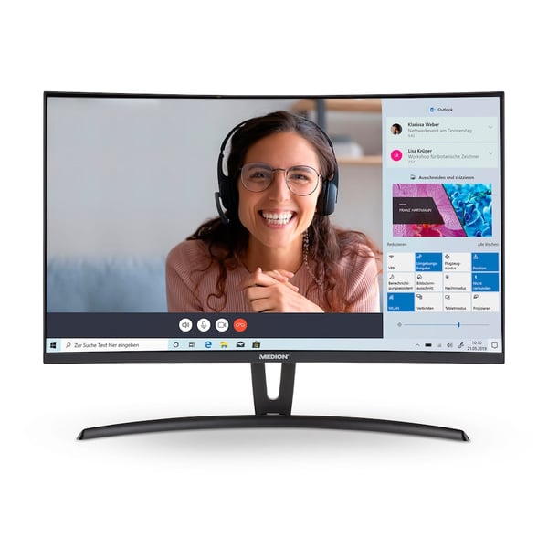MEDION P52720 tietokoneen litteä näyttö 68,6 cm (27") 1920 x 1080 pikseliä Full HD LCD Musta