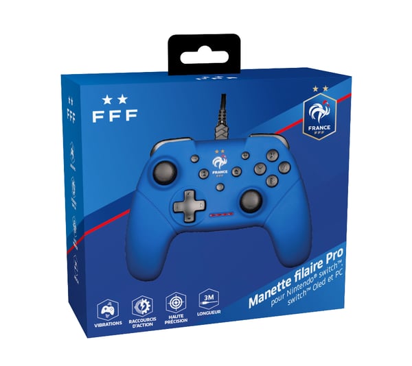 Konix KX FFF SWITCH/PC PAD BLUE Svart, Blå USB Spelplatta Analog / Digital Nintendo Switch, PC