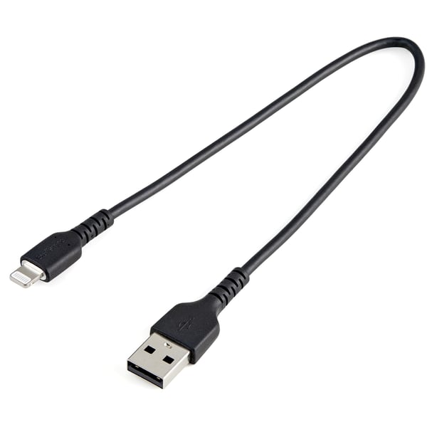StarTech.com RUSBLTMM30CMB kabel til mobiltelefon Sort 0,3 m USB A Lightning