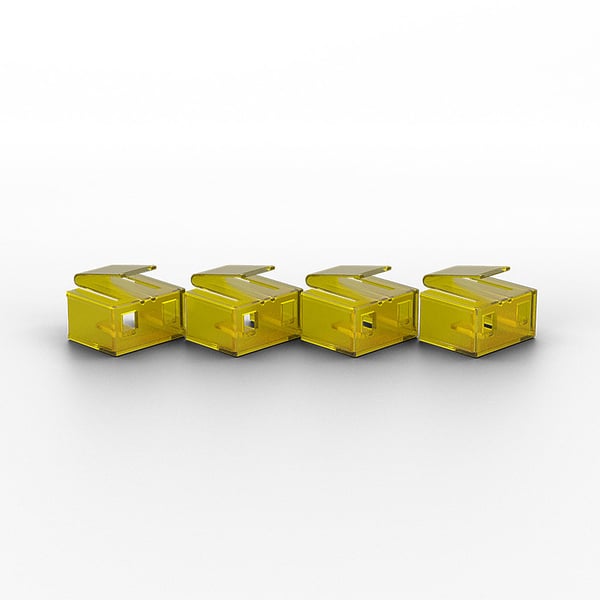 Lindy 40483 portblockerare RJ-45 Gul Akrylnitrilbutadienstyren (ABS)
