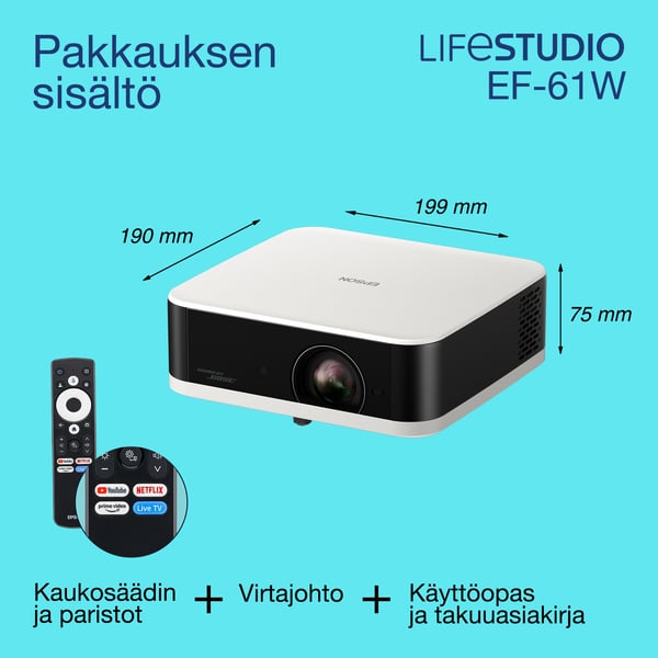 Epson Lifestudio Pop – EF-61W timantinvalkoinen