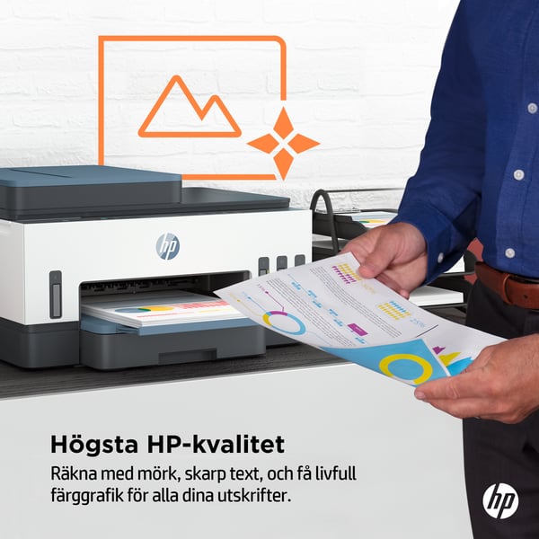 HP Smart Tank 7306 Trådlöst All-in-One Färg Skrivare, Dubbelsidig utskrift; Kopiator, skanner