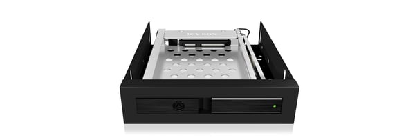 ICY BOX IB-2217StS 8,89 cm (3.5") Fack för datalagringsenhet Svart