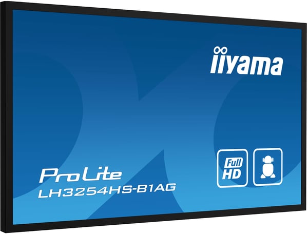 iiyama LH3254HS-B1AG skilte display Digital fladpaneldisplay 80 cm (31.5") LCD Wi-Fi 500 cd/m² Fuld HD Sort Indbygget processer Android 11 24/7