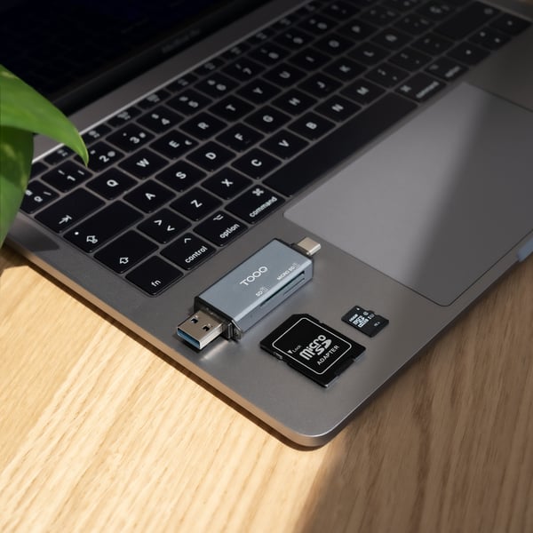 TooQ TQR-3001G kortinlukija USB 3.0 Type-A/Type-C Harmaa
