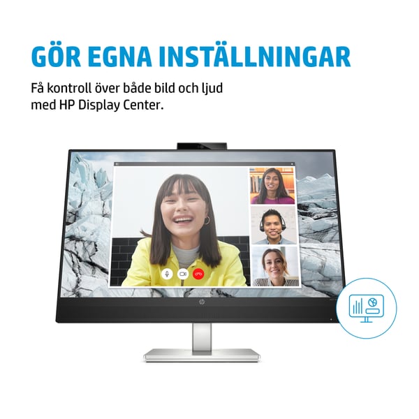 HP E27mG4 QHD USB-C-bildskärm för konferenssamtal