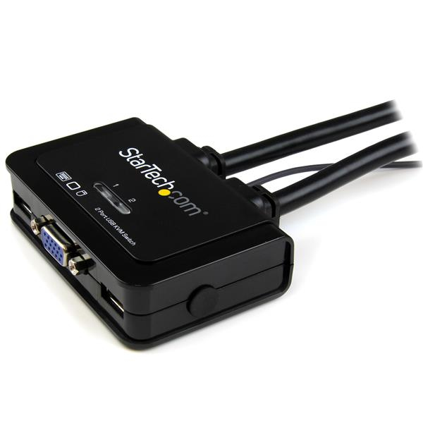 StarTech.com VGA 2 portar USB-kabel med KVM-switch - USB-driven med fjärrswitch
