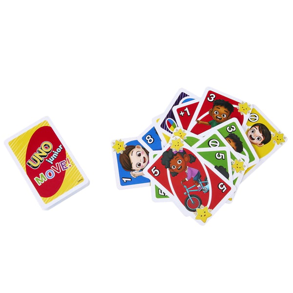 Mattel Games UNO Junior Move!-kortspel för barn och familjen