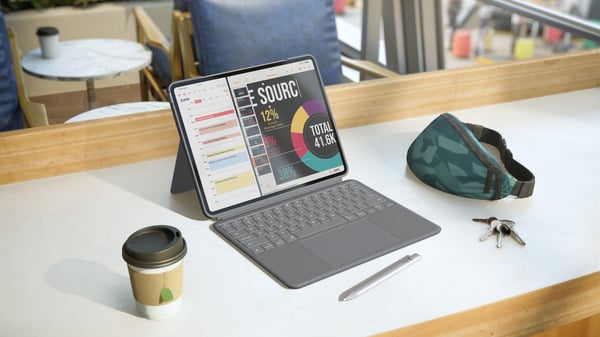 Logitech Combo Touch QWERTZ Sveitsi Smart Connector Harmaa