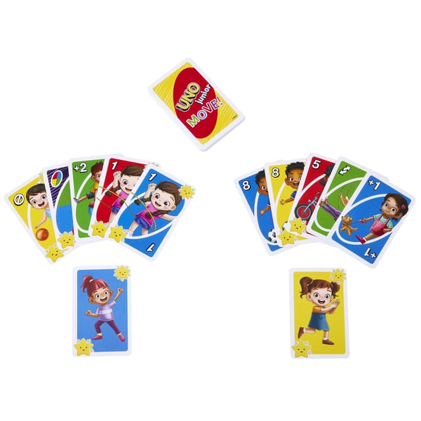 Mattel Games UNO Junior Move!-kortspel för barn och familjen