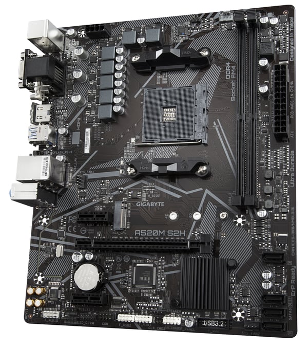 GIGABYTE A520M S2H bundkort AMD A520 Stik AM4 micro ATX