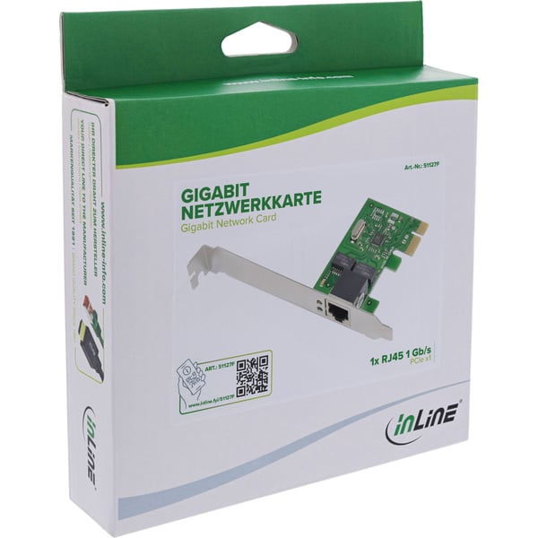 InLine 51127F nätverkskort Intern Ethernet 1000 Mbit/s