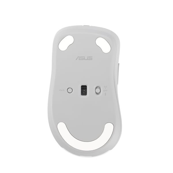 ASUS MD102 - Mus - ergonomisk - optisk - 5 knapper - trådløs - Bluetooth, 2,4 GHz - trådløs modtager