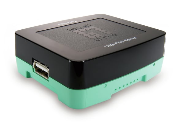 LevelOne FPS-1032 tulostinpalvelin Ethernet LAN Musta, Vihreä