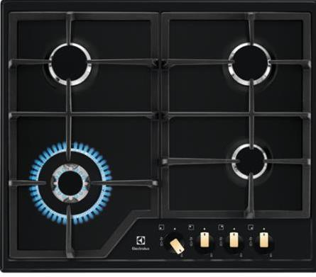 Electrolux EGS6436RK Svart Inbyggd Gas 4 zone(s)