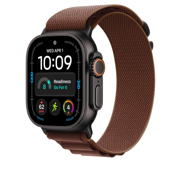 Apple 49 mm viininpunainen Alpine-ranneke - keskikokoinen - mustatitaani