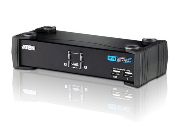 ATEN USB DVI/Audio KVMP™-switch med 2 portar