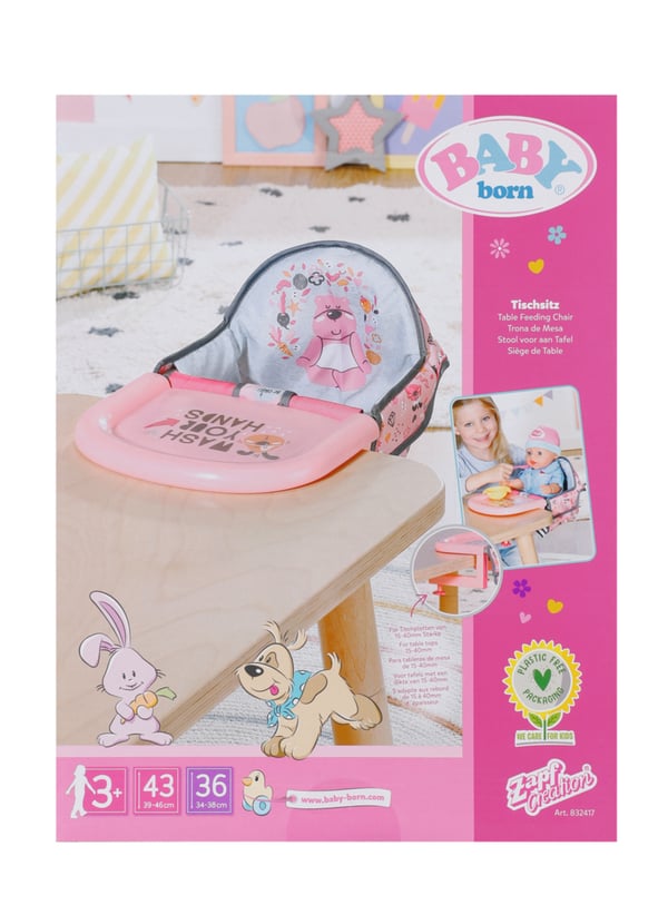 BABY born Table Feeding Chair Matstol till docka