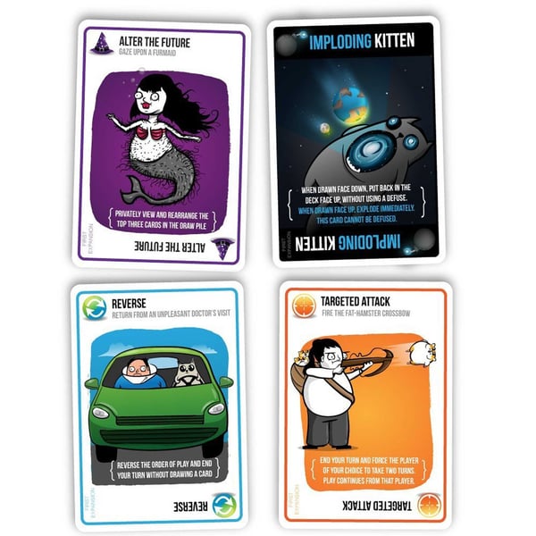 Asmodee Exploding Kittens : Imploding Kittens Expand your games of Exploding Kittens to six players while adding 20 new cards that feature six new types of actions! Korttipeli