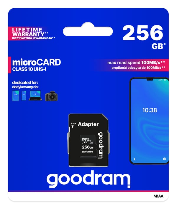 Goodram M1AA 256 GB MicroSDXC UHS-I Klasse 10