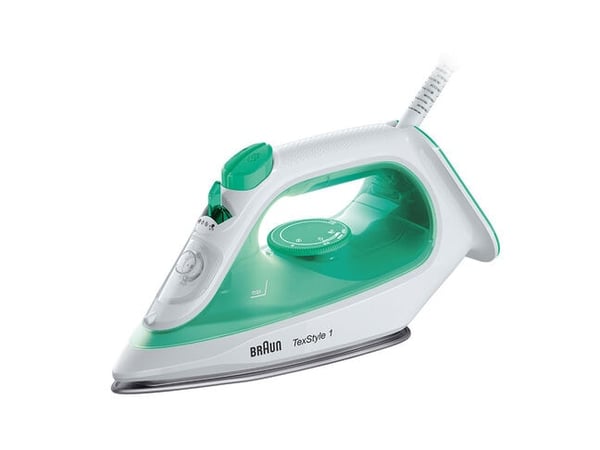 Braun TexStyle 1 SI 1040 GR Ångstrykjärn Keramisk stryksula 2000 W Grön, Vit