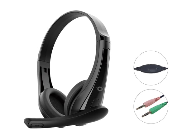 Conceptronic POLONA06B3T hovedtelefoner/headset Ledningsført Opkald/musik Sort Conceptronic POLONA06B3T hovedtelefoner/headset Ledningsført Opkald/musik Sort
