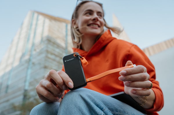Verbatim 32435 ulkoinen SSD 128 GB USB Type-C 3.2 Gen 2 (3.1 Gen 2) Musta, Oranssi