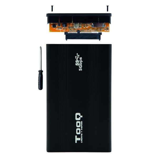 TooQ TQE-2524B Hölje för lagringsenheter HDD-hölje Svart 2.5"