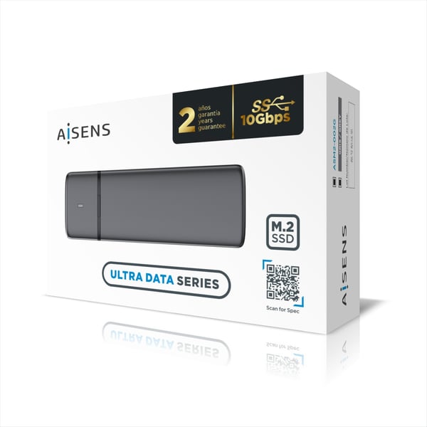 AISENS ASM2-002G tallennusaseman kotelo SSD-kotelo Harmaa M.2